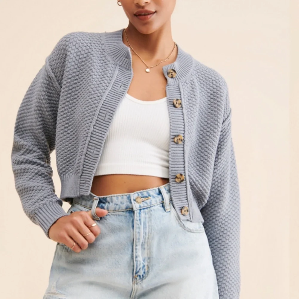Free People Lila Knit Cropped Cardigan